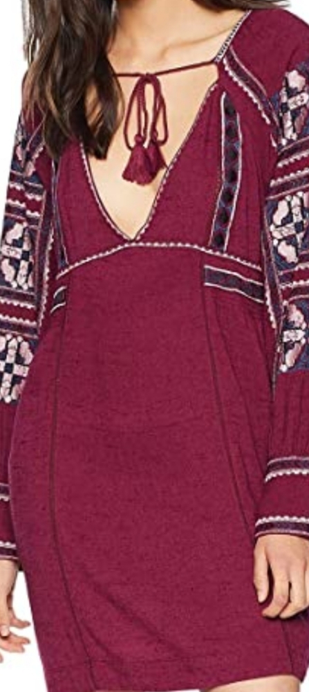 Free People embroidered tunic dress